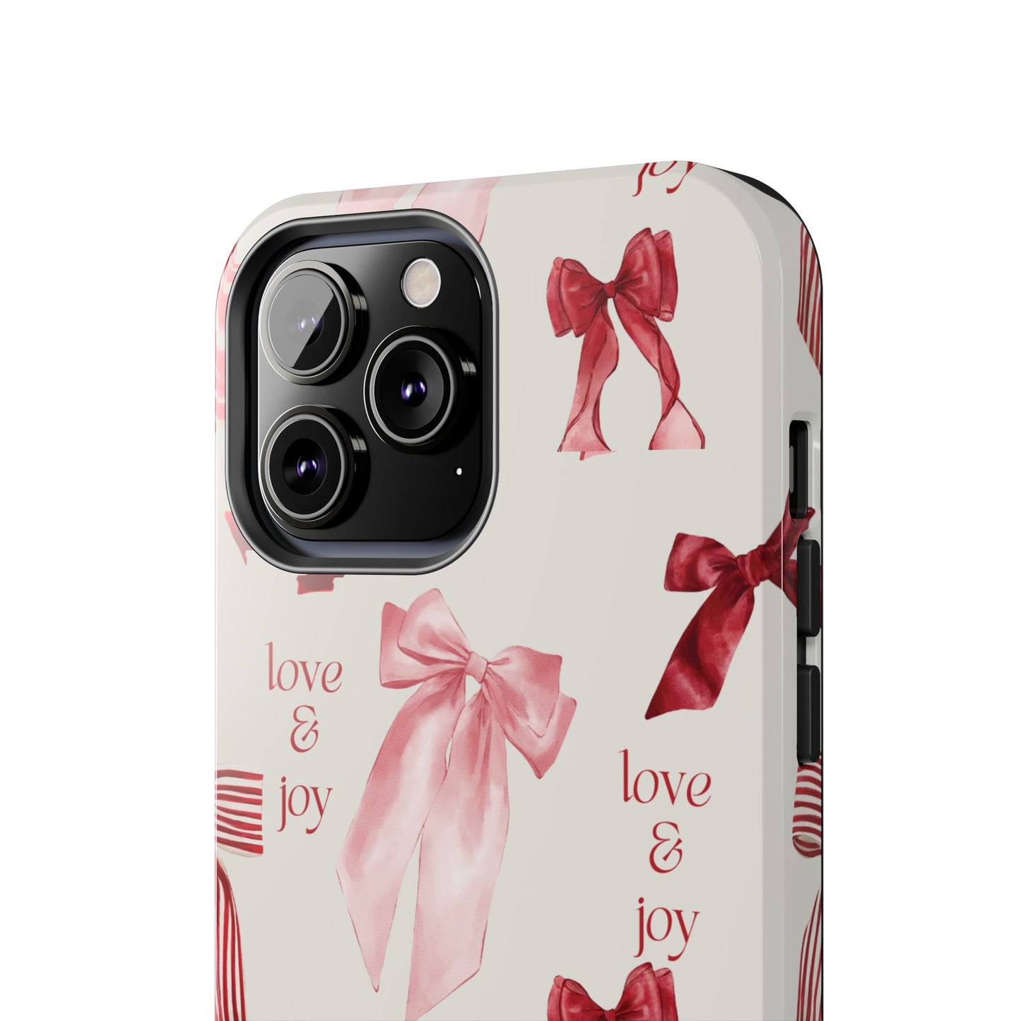 Love & Joy Phone Cases - Tough & Stylish, Holiday Gift, Floral Design, Durable Protection, Cute Accessory