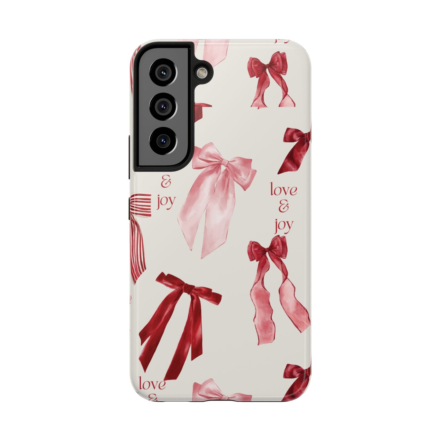 Love & Joy Phone Cases - Tough & Stylish, Holiday Gift, Floral Design, Durable Protection, Cute Accessory