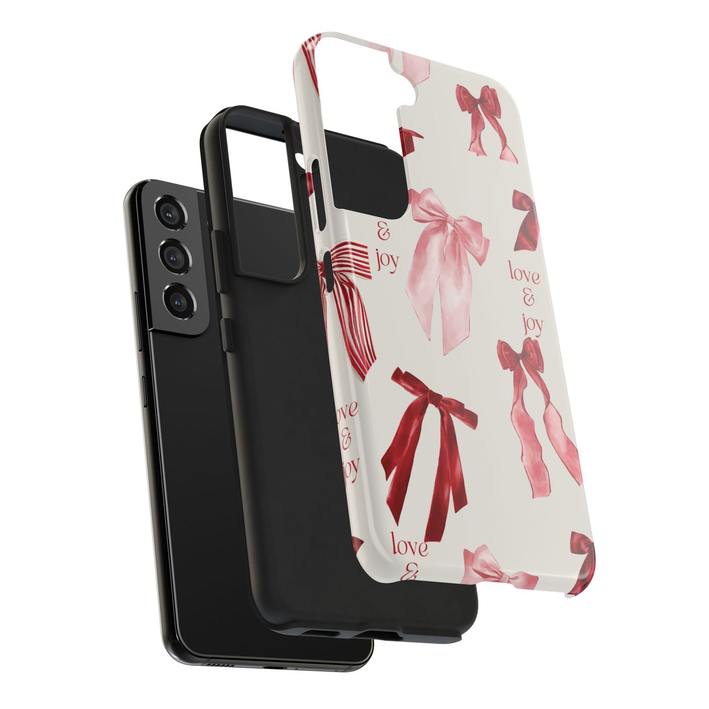 Love & Joy Phone Cases - Tough & Stylish, Holiday Gift, Floral Design, Durable Protection, Cute Accessory