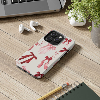Love & Joy Phone Cases - Tough & Stylish, Holiday Gift, Floral Design, Durable Protection, Cute Accessory
