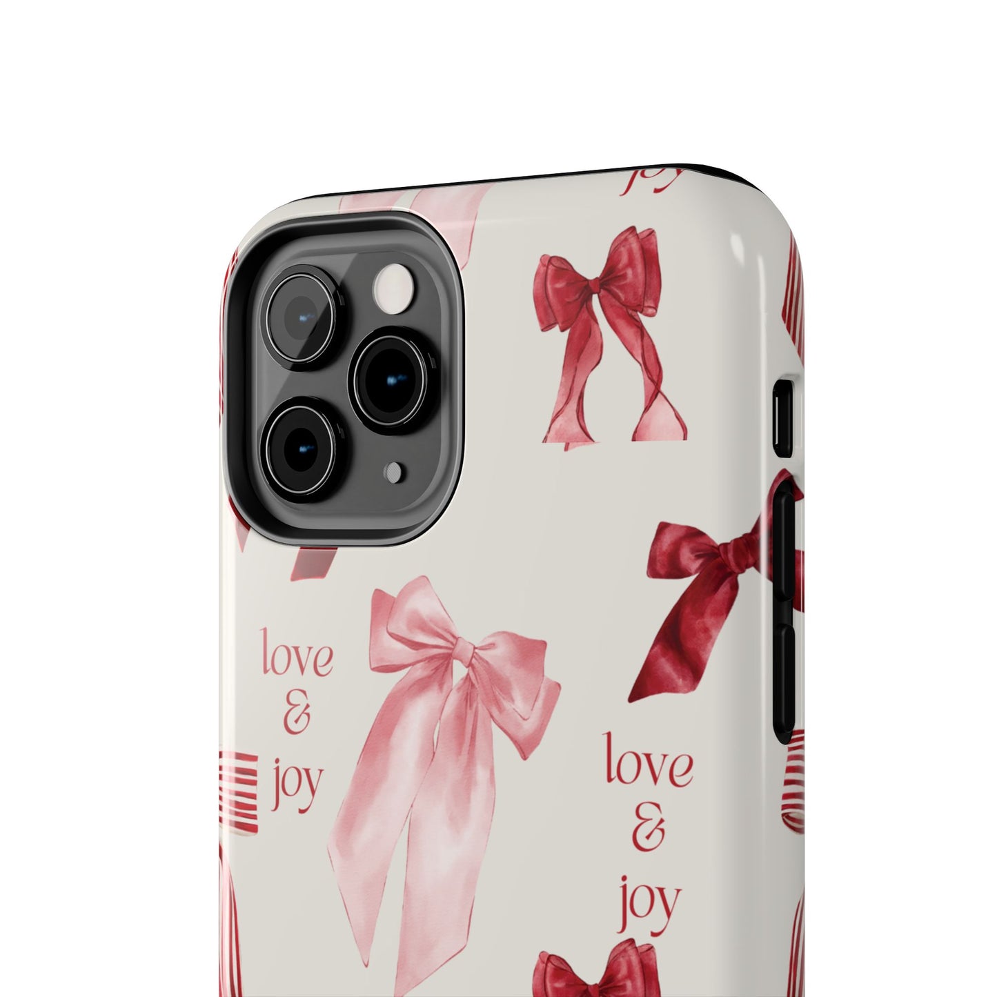Love & Joy Phone Cases - Tough & Stylish, Holiday Gift, Floral Design, Durable Protection, Cute Accessory