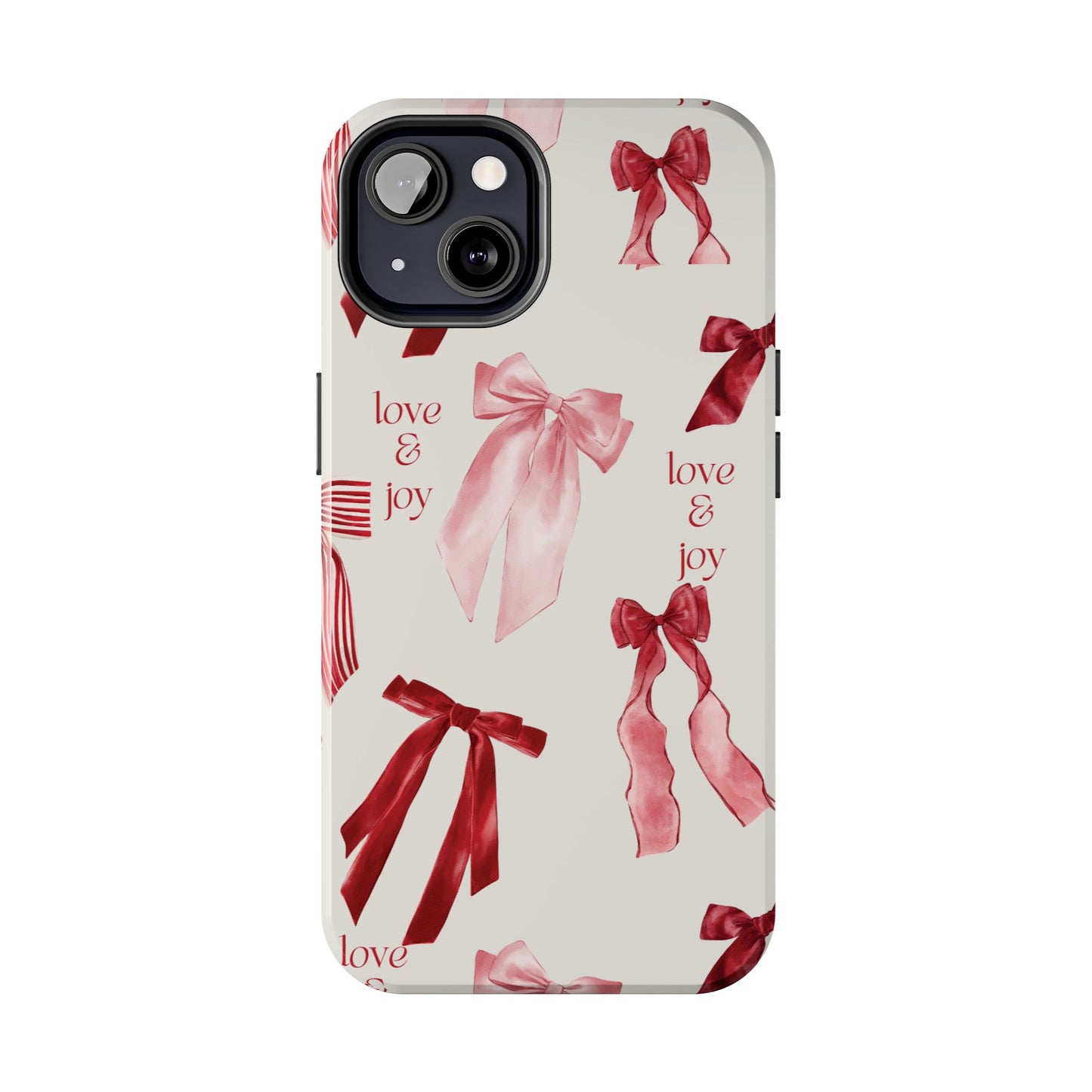 Love & Joy Phone Cases - Tough & Stylish, Holiday Gift, Floral Design, Durable Protection, Cute Accessory
