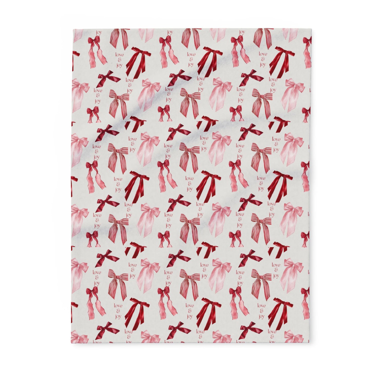 Cozy Ribbon Pattern Fleece Blanket - Soft Throw, Valentine's Gift, Home Decor, Warm Blanket for All Occasions, Decorative Gift