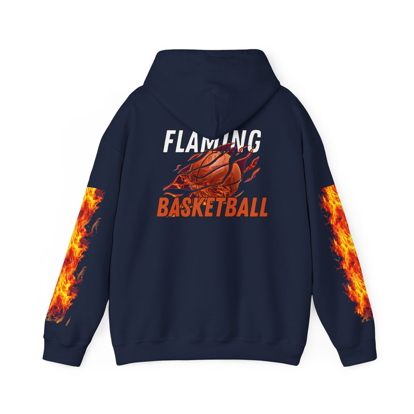 Flaming Basketball Unisex Hoodie, Cozy Sweatshirt for Game Day, Unique Sports Apparel, Gift for Basketball Lovers, Trendy Streetwear