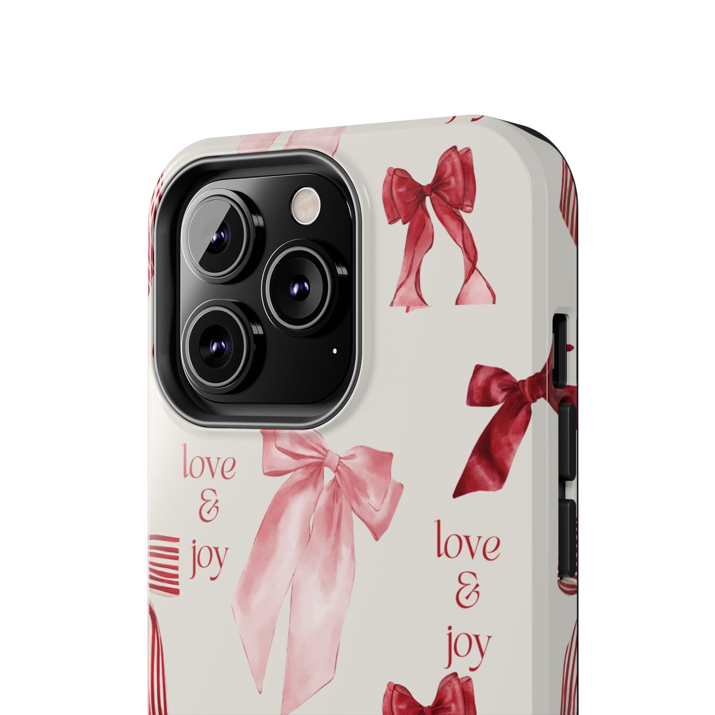 Love & Joy Phone Cases - Tough & Stylish, Holiday Gift, Floral Design, Durable Protection, Cute Accessory
