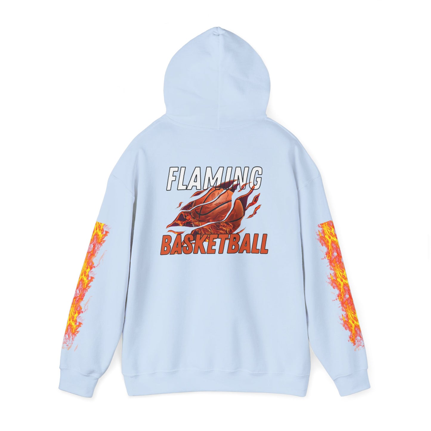 Flaming Basketball Unisex Hoodie, Cozy Sweatshirt for Game Day, Unique Sports Apparel, Gift for Basketball Lovers, Trendy Streetwear