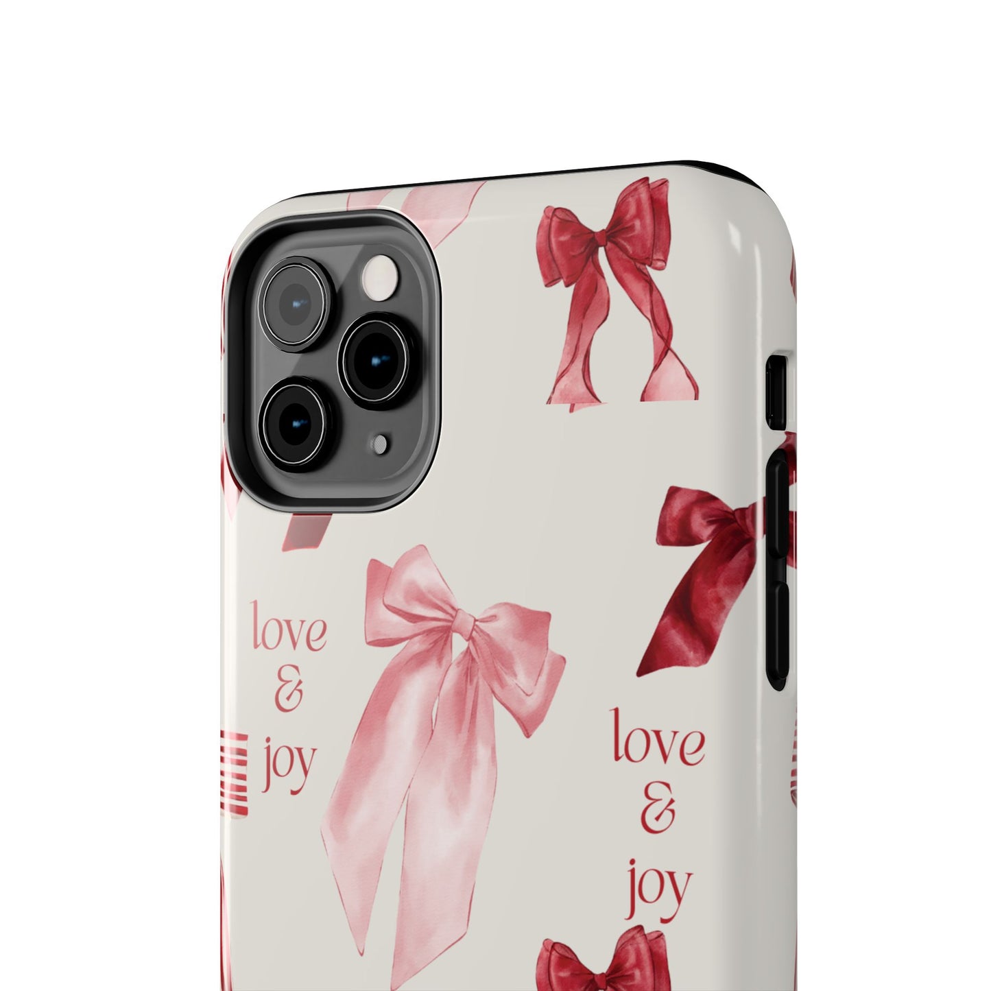 Love & Joy Phone Cases - Tough & Stylish, Holiday Gift, Floral Design, Durable Protection, Cute Accessory