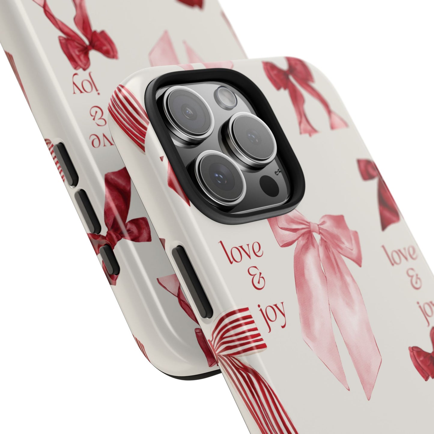 Love & Joy Phone Cases - Tough & Stylish, Holiday Gift, Floral Design, Durable Protection, Cute Accessory
