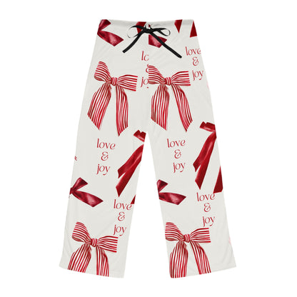 Women's Holiday Pajama Pants, Cozy Sleepwear, Gift for Her, Love & Joy Design, Christmas Lounge Pants, Festive Homewear