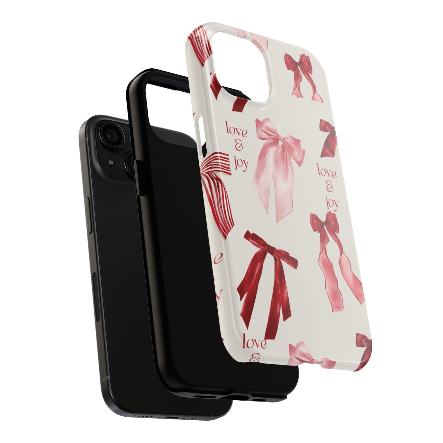 Love & Joy Phone Cases - Tough & Stylish, Holiday Gift, Floral Design, Durable Protection, Cute Accessory