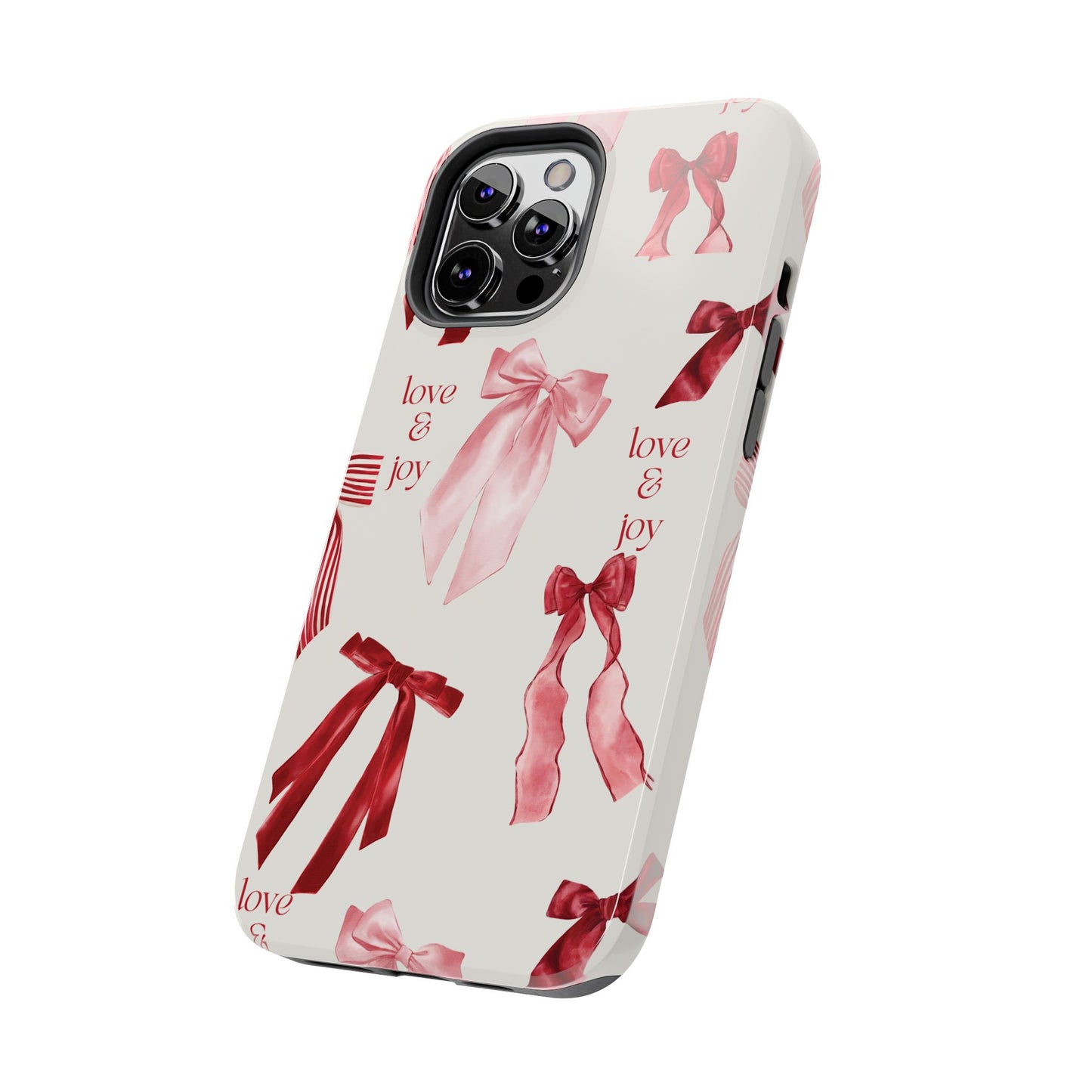 Love & Joy Phone Cases - Tough & Stylish, Holiday Gift, Floral Design, Durable Protection, Cute Accessory