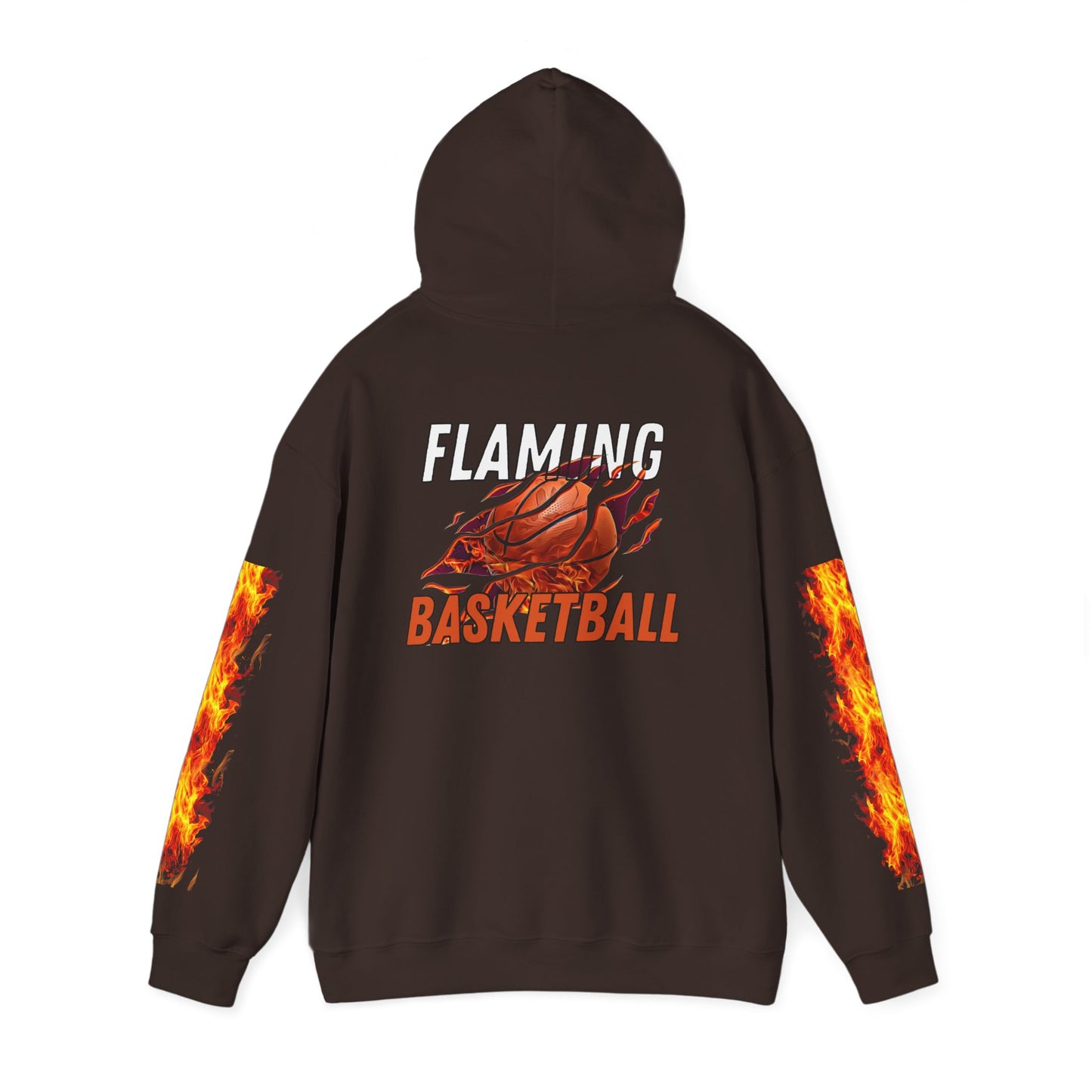 Flaming Basketball Unisex Hoodie, Cozy Sweatshirt for Game Day, Unique Sports Apparel, Gift for Basketball Lovers, Trendy Streetwear