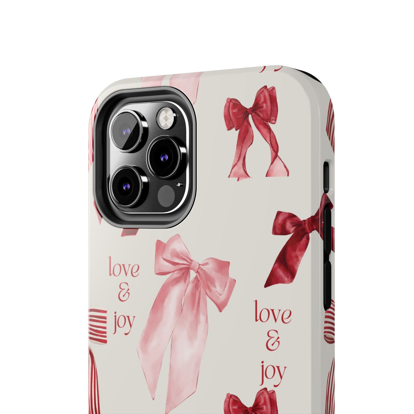 Love & Joy Phone Cases - Tough & Stylish, Holiday Gift, Floral Design, Durable Protection, Cute Accessory