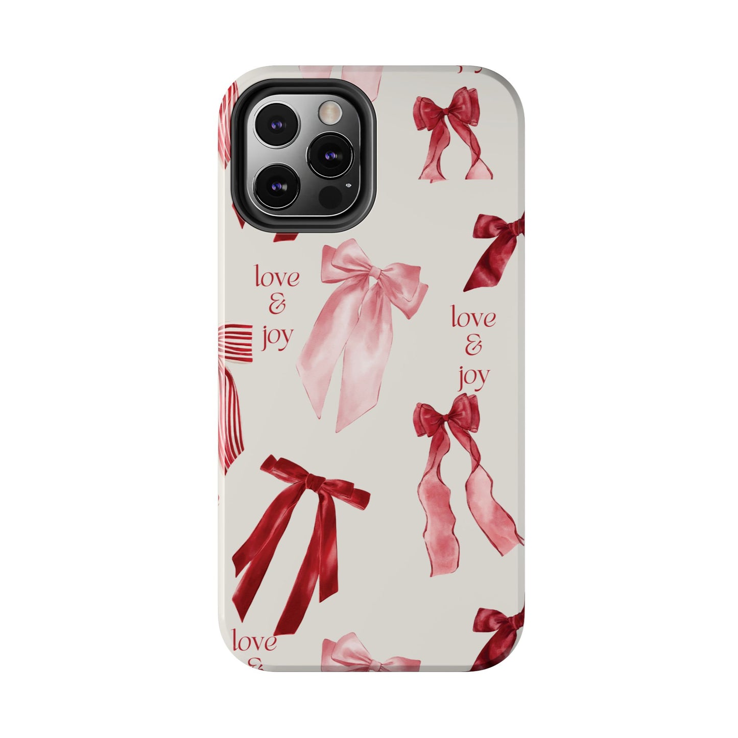 Love & Joy Phone Cases - Tough & Stylish, Holiday Gift, Floral Design, Durable Protection, Cute Accessory