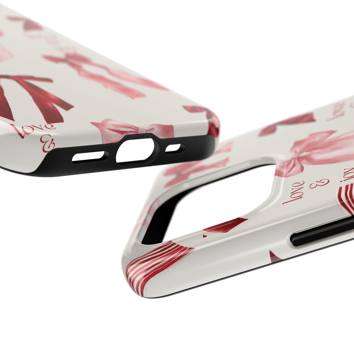 Love & Joy Phone Cases - Tough & Stylish, Holiday Gift, Floral Design, Durable Protection, Cute Accessory