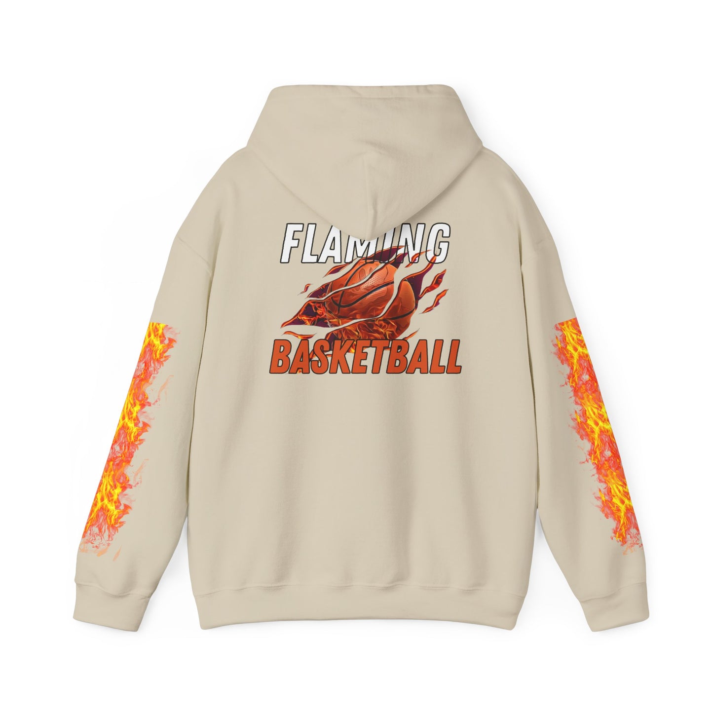 Flaming Basketball Unisex Hoodie, Cozy Sweatshirt for Game Day, Unique Sports Apparel, Gift for Basketball Lovers, Trendy Streetwear