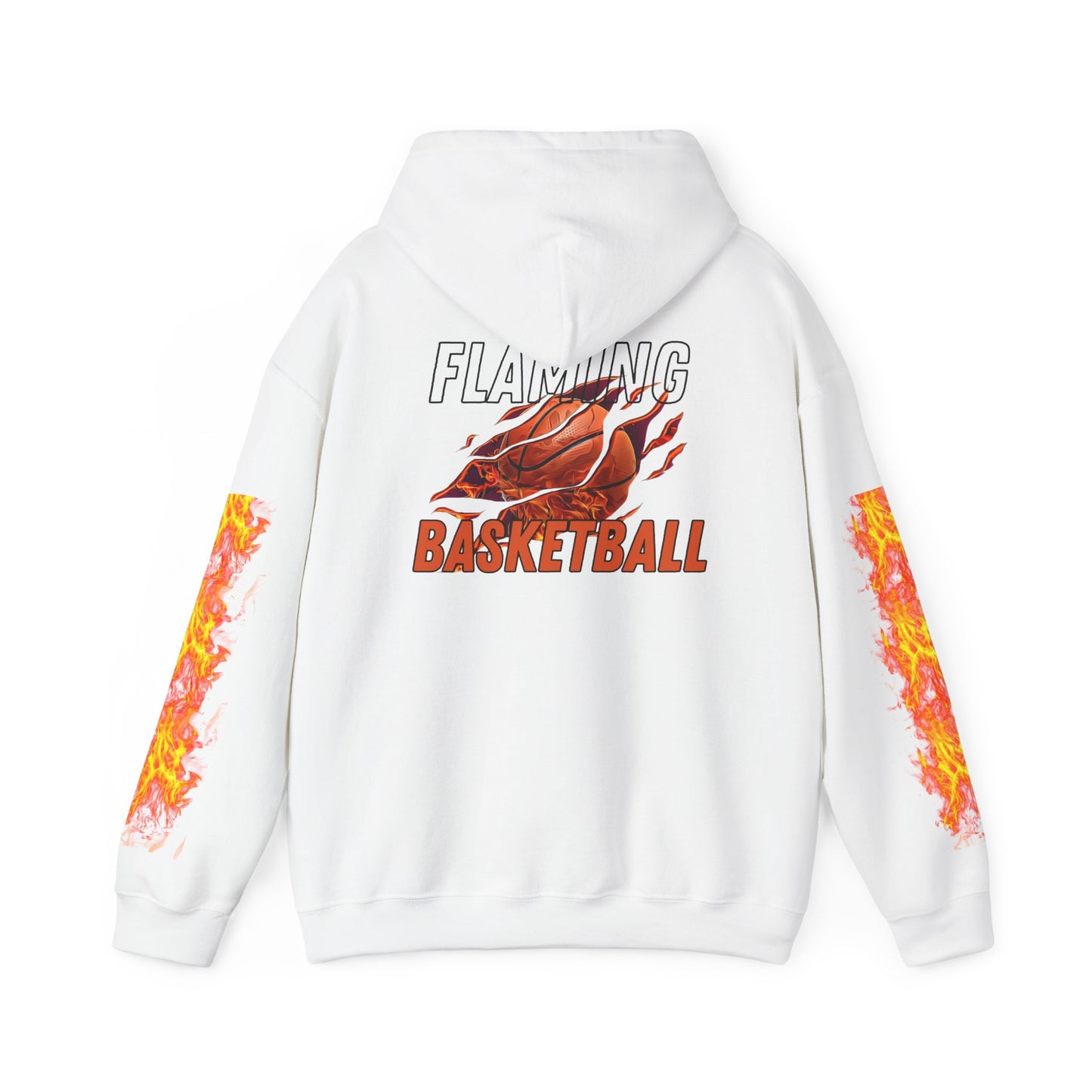 Flaming Basketball Unisex Hoodie, Cozy Sweatshirt for Game Day, Unique Sports Apparel, Gift for Basketball Lovers, Trendy Streetwear