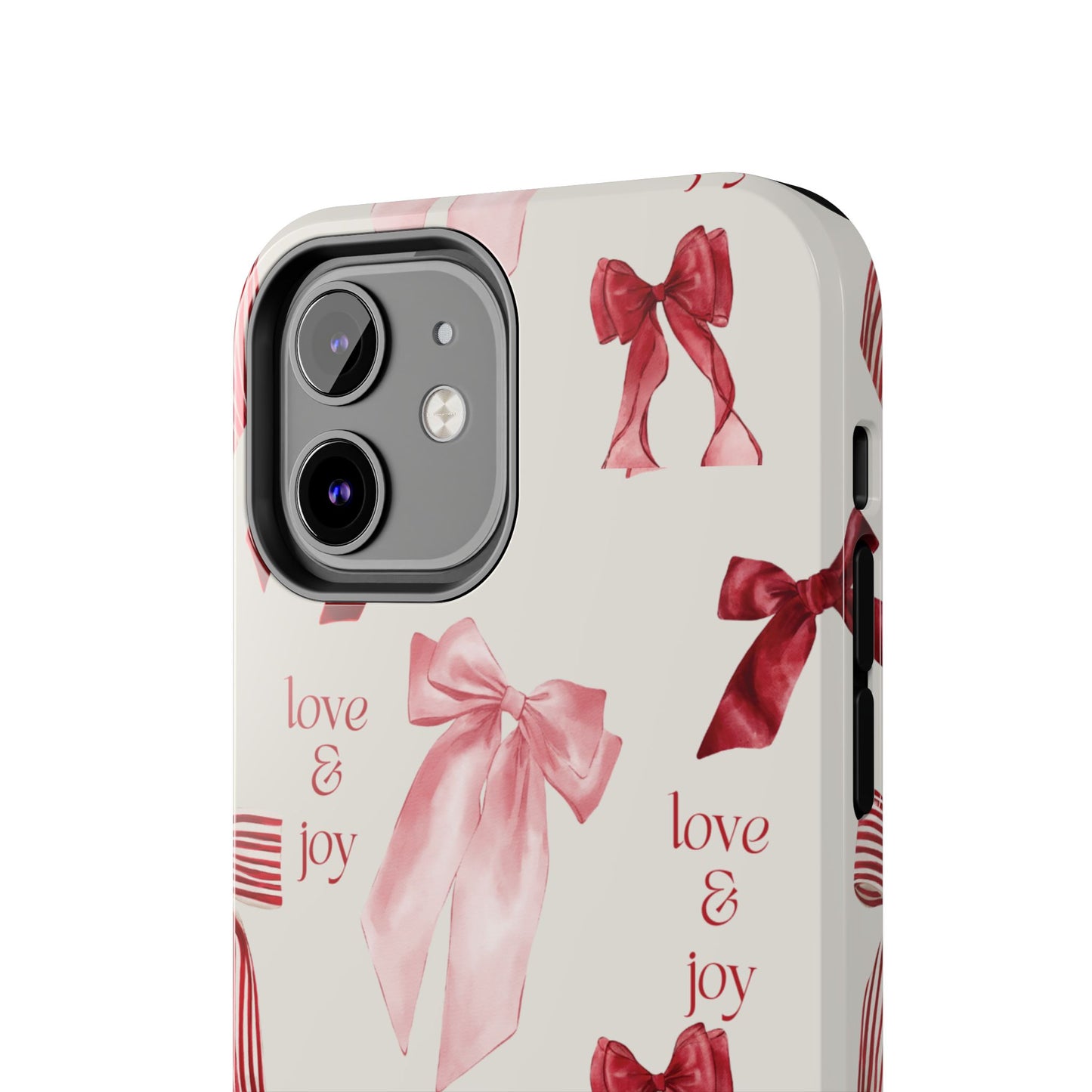 Love & Joy Phone Cases - Tough & Stylish, Holiday Gift, Floral Design, Durable Protection, Cute Accessory