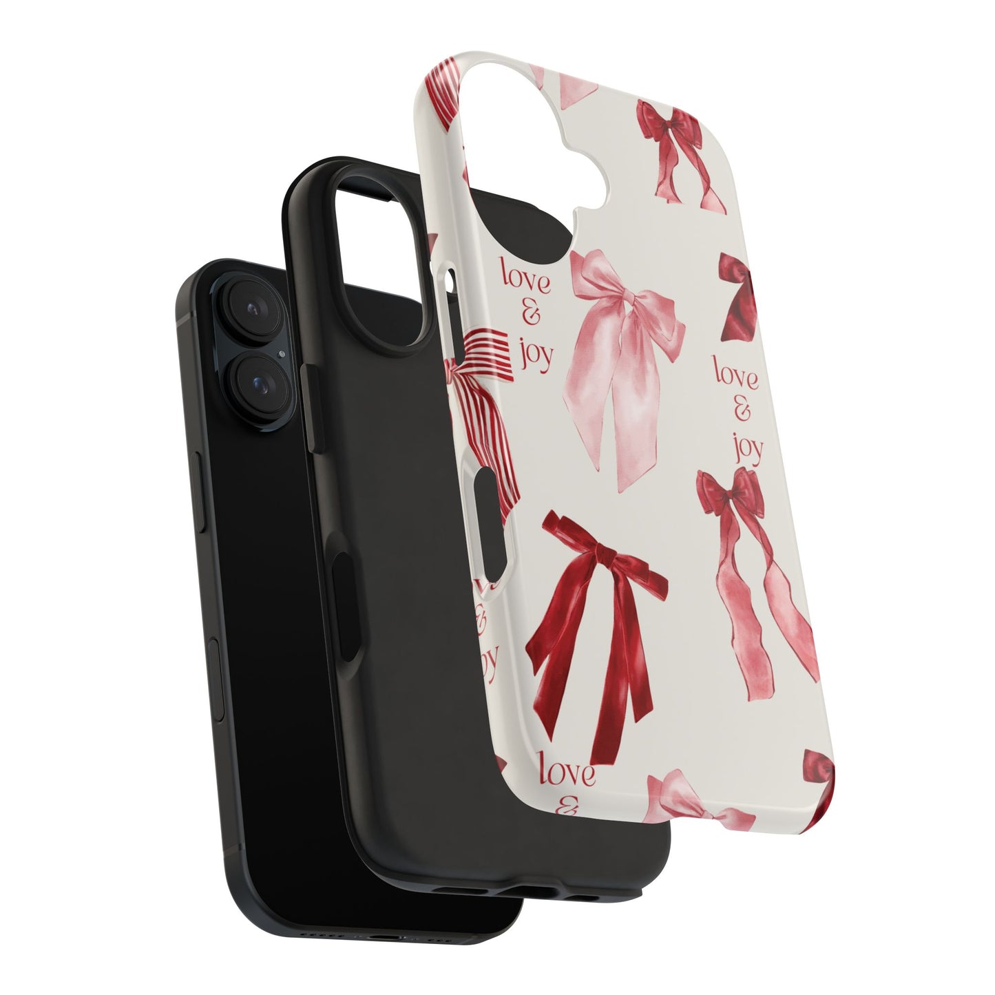 Love & Joy Phone Cases - Tough & Stylish, Holiday Gift, Floral Design, Durable Protection, Cute Accessory