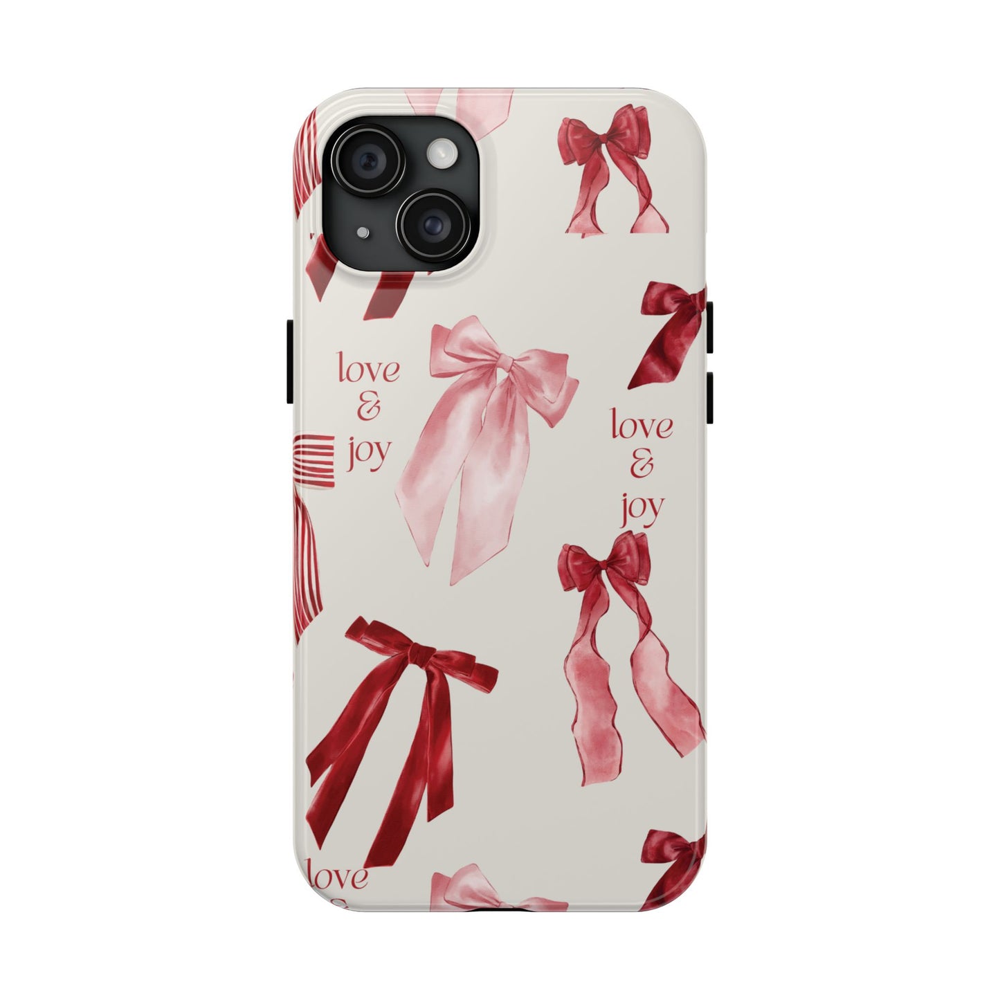 Love & Joy Phone Cases - Tough & Stylish, Holiday Gift, Floral Design, Durable Protection, Cute Accessory