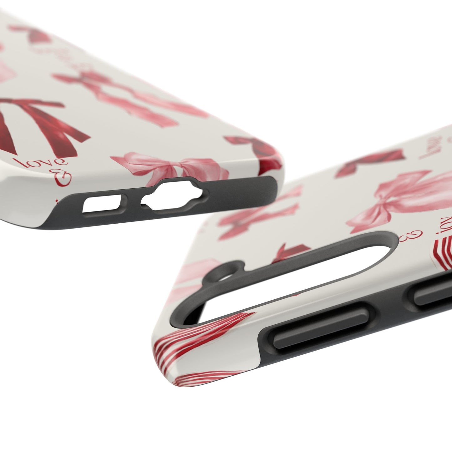 Love & Joy Phone Cases - Tough & Stylish, Holiday Gift, Floral Design, Durable Protection, Cute Accessory