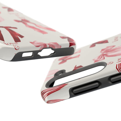 Love & Joy Phone Cases - Tough & Stylish, Holiday Gift, Floral Design, Durable Protection, Cute Accessory