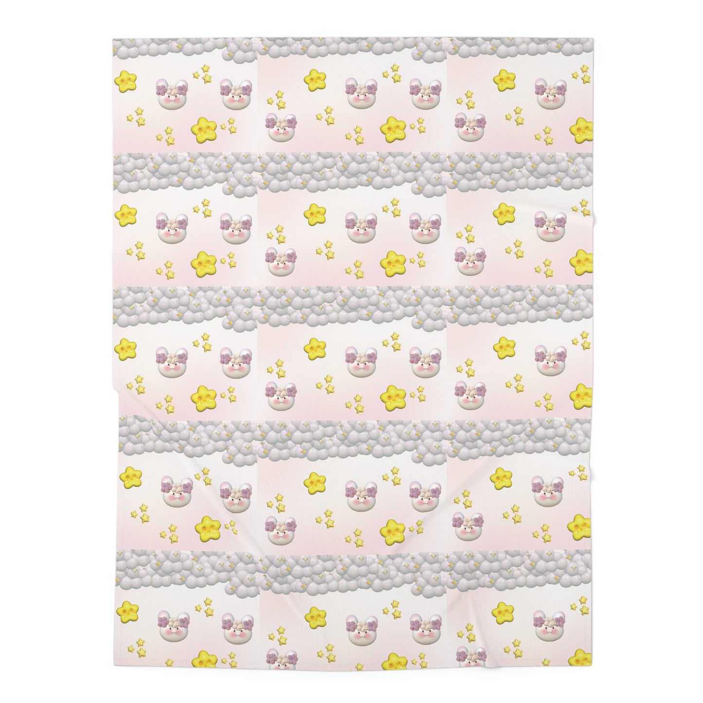 Cozy Baby Swaddle Blanket with Adorable Cloud and Star Design, Ideal for Newborns and Baby Showers, Soft Nursery Decor, Gift for Mom