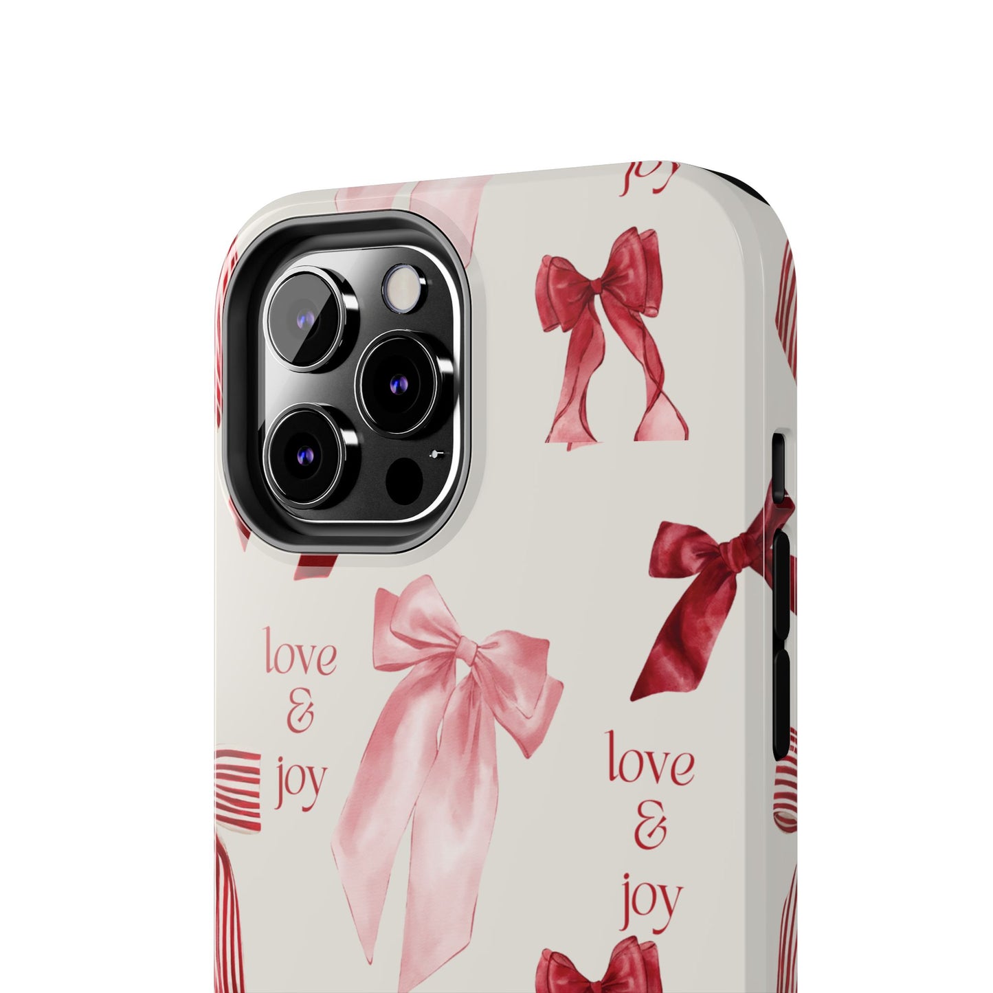 Love & Joy Phone Cases - Tough & Stylish, Holiday Gift, Floral Design, Durable Protection, Cute Accessory