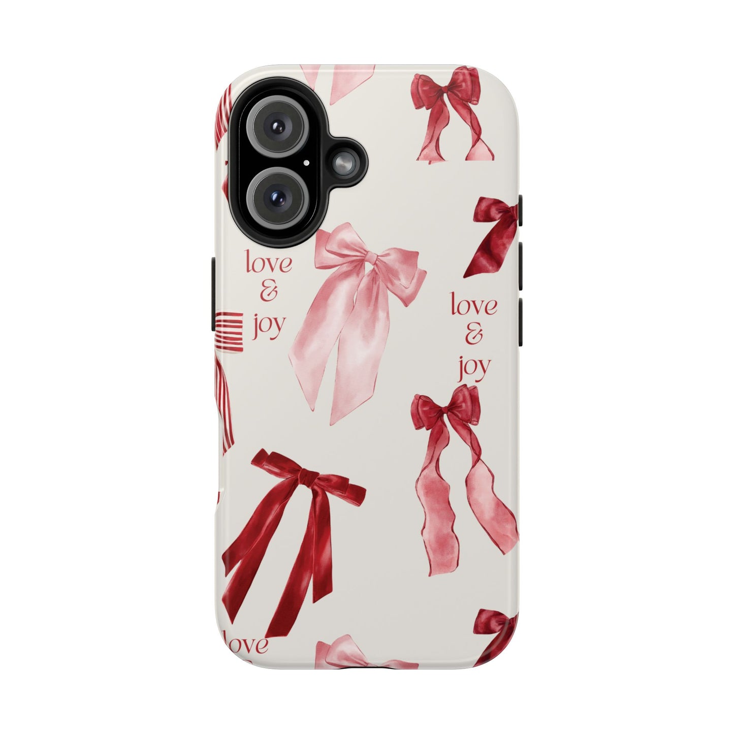 Love & Joy Phone Cases - Tough & Stylish, Holiday Gift, Floral Design, Durable Protection, Cute Accessory