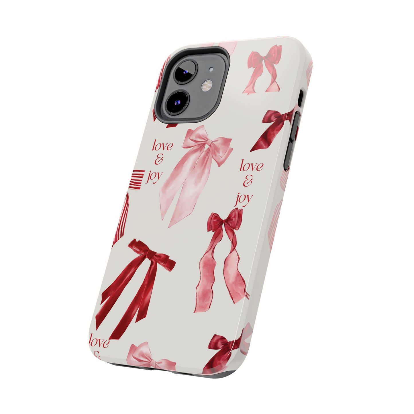 Love & Joy Phone Cases - Tough & Stylish, Holiday Gift, Floral Design, Durable Protection, Cute Accessory