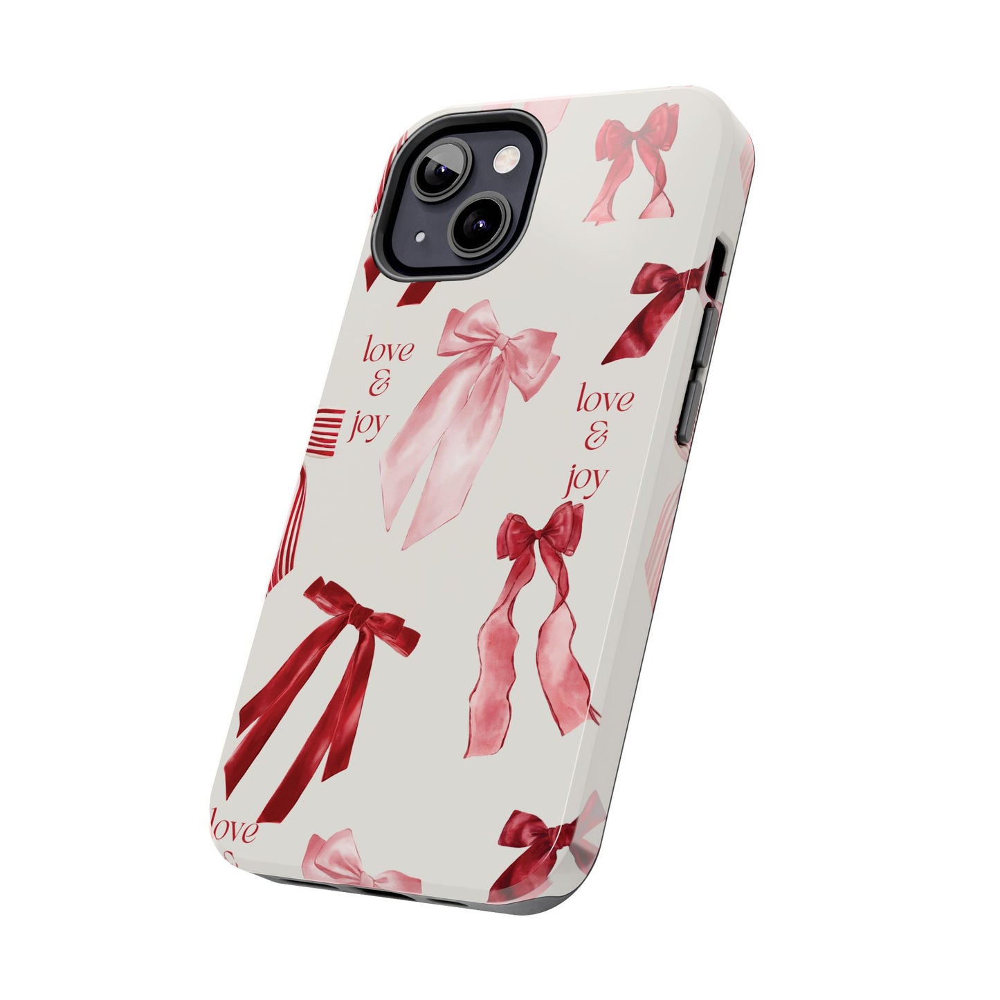 Love & Joy Phone Cases - Tough & Stylish, Holiday Gift, Floral Design, Durable Protection, Cute Accessory
