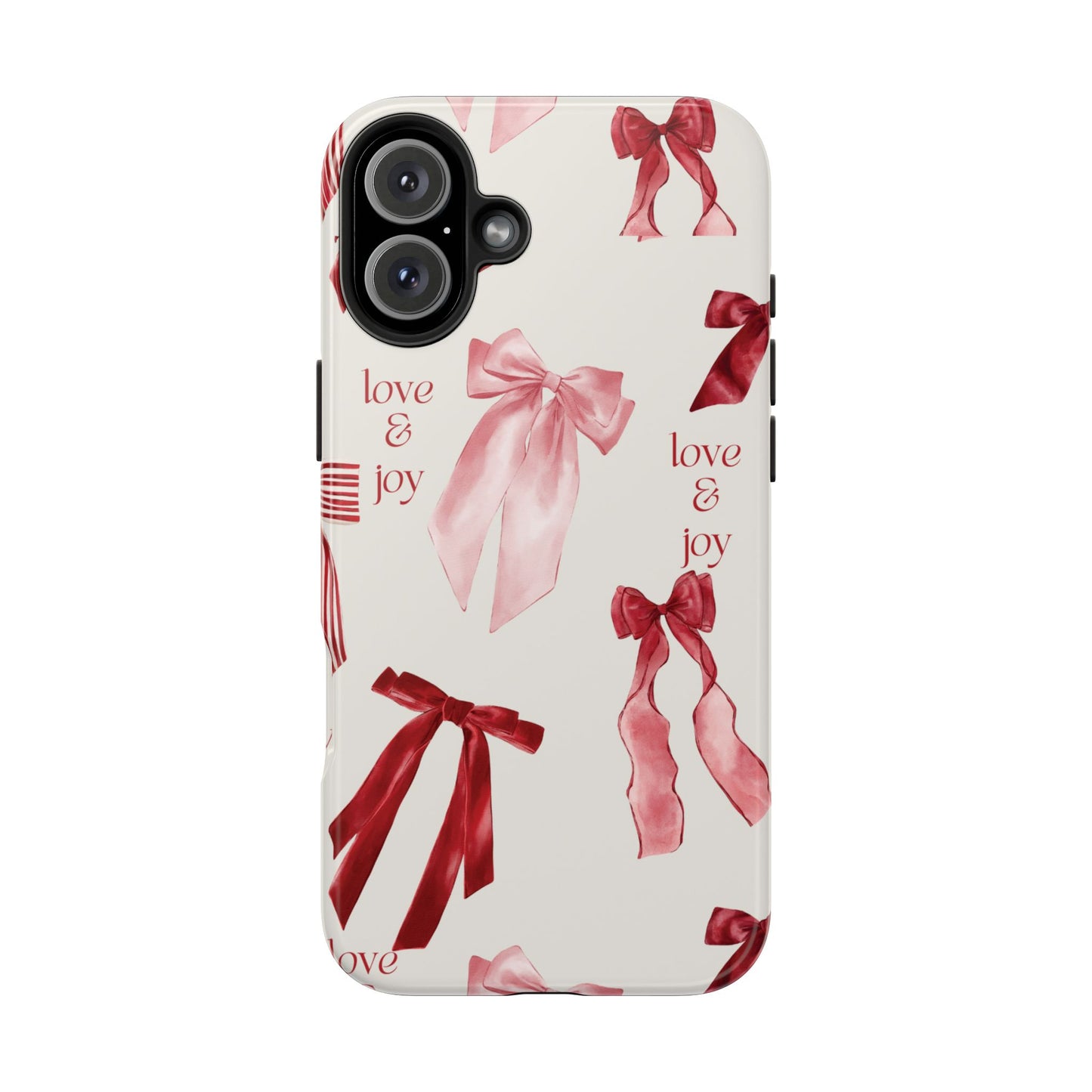 Love & Joy Phone Cases - Tough & Stylish, Holiday Gift, Floral Design, Durable Protection, Cute Accessory
