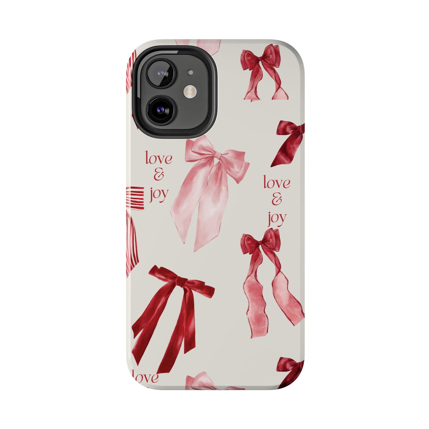 Love & Joy Phone Cases - Tough & Stylish, Holiday Gift, Floral Design, Durable Protection, Cute Accessory