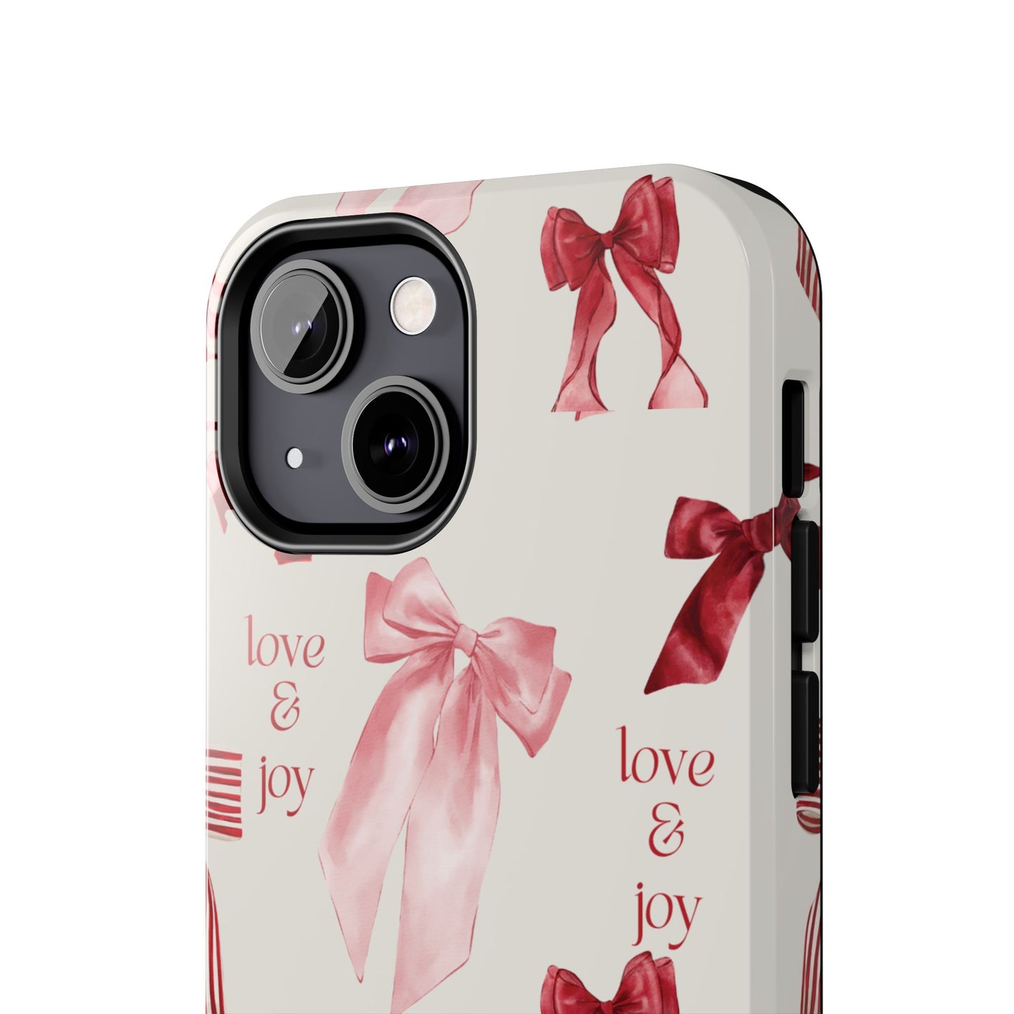 Love & Joy Phone Cases - Tough & Stylish, Holiday Gift, Floral Design, Durable Protection, Cute Accessory