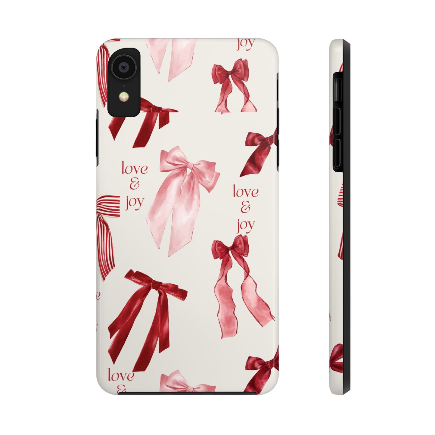 Love & Joy Phone Cases - Tough & Stylish, Holiday Gift, Floral Design, Durable Protection, Cute Accessory