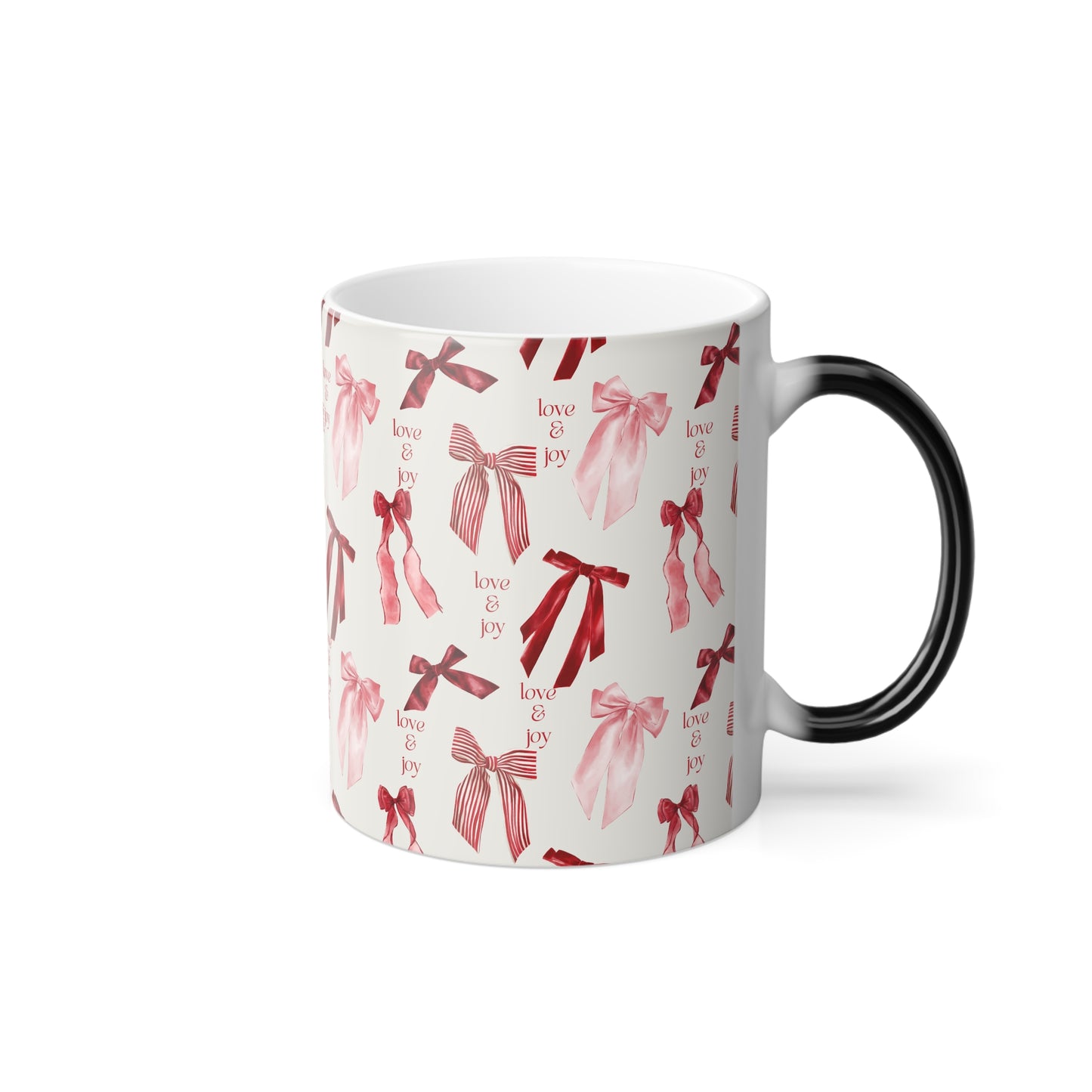 Color Changing Love & Joy Mug, Valentine's Day Gift, Inspirational Coffee Cup, Unique Present for Her, Whimsical Kitchenware