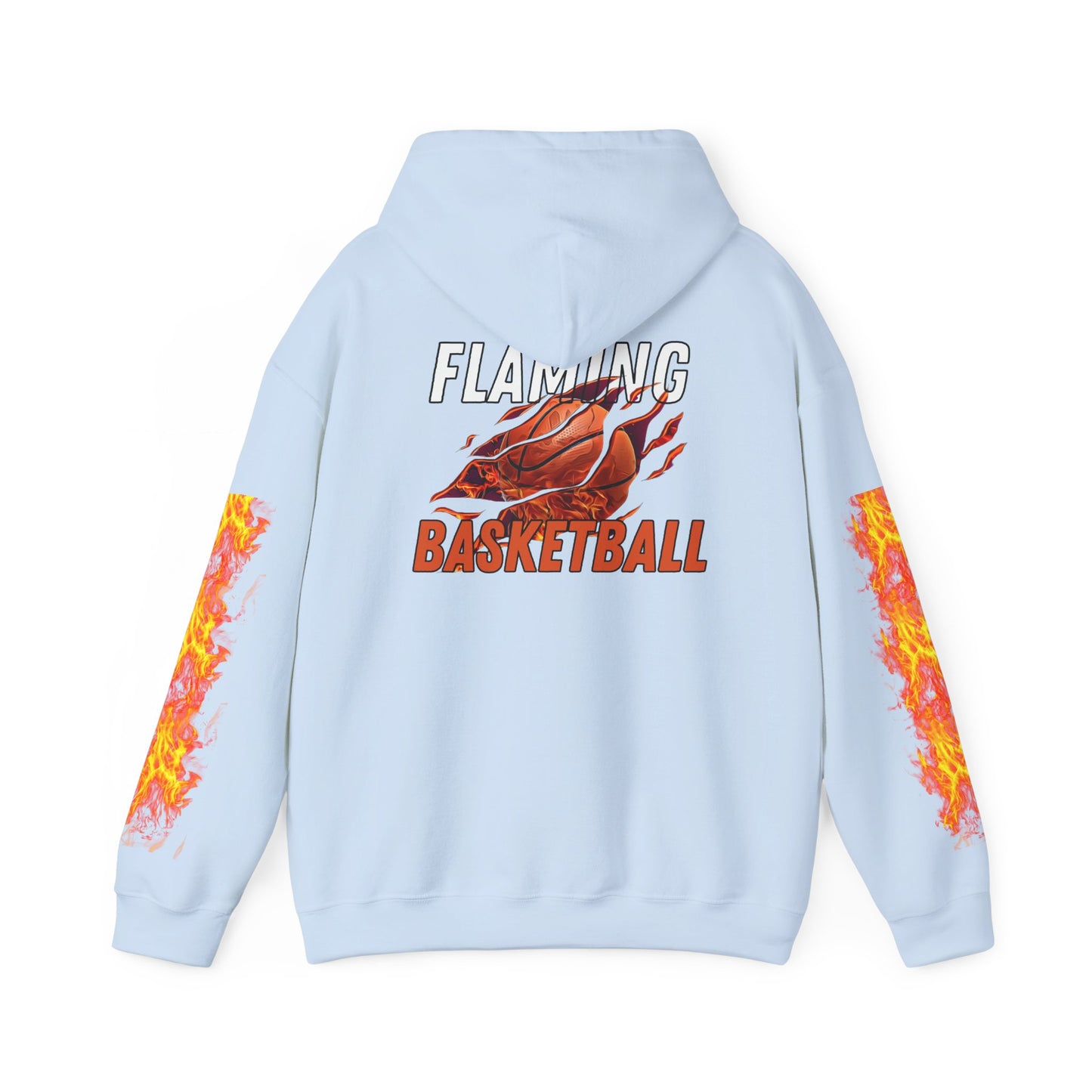 Flaming Basketball Unisex Hoodie, Cozy Sweatshirt for Game Day, Unique Sports Apparel, Gift for Basketball Lovers, Trendy Streetwear