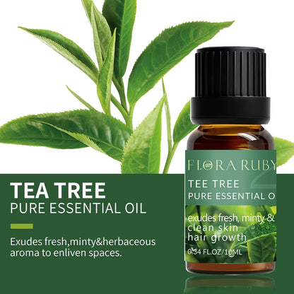 Essential Oils for Diffusers Lavender Eucalyptus Tea Tree Peppermint Rosemary Mint Bergamot Lemon Rose Pure Essential Oil 10Ml