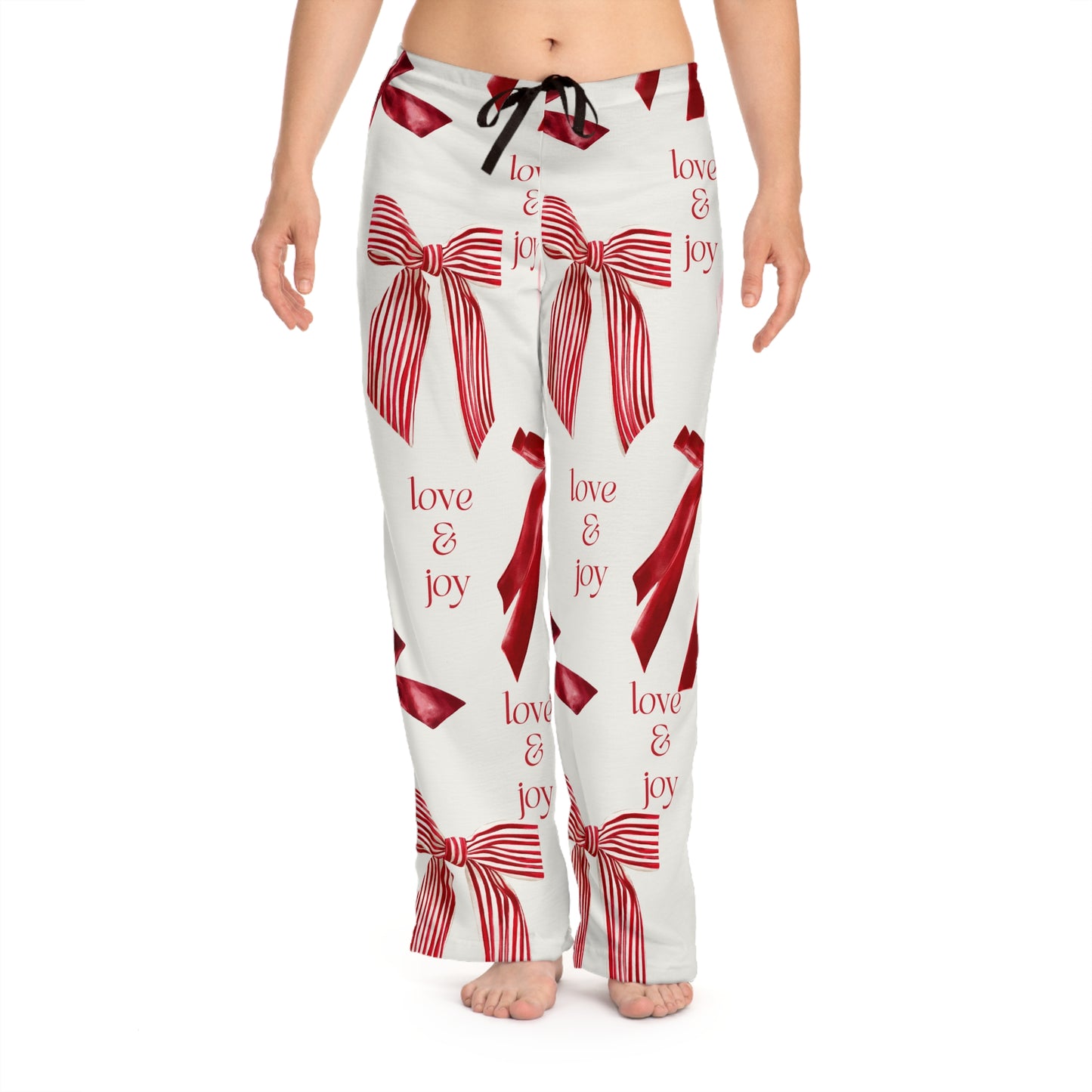 Women's Holiday Pajama Pants, Cozy Sleepwear, Gift for Her, Love & Joy Design, Christmas Lounge Pants, Festive Homewear