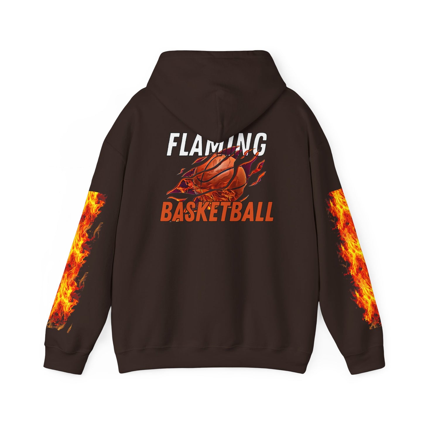 Flaming Basketball Unisex Hoodie, Cozy Sweatshirt for Game Day, Unique Sports Apparel, Gift for Basketball Lovers, Trendy Streetwear