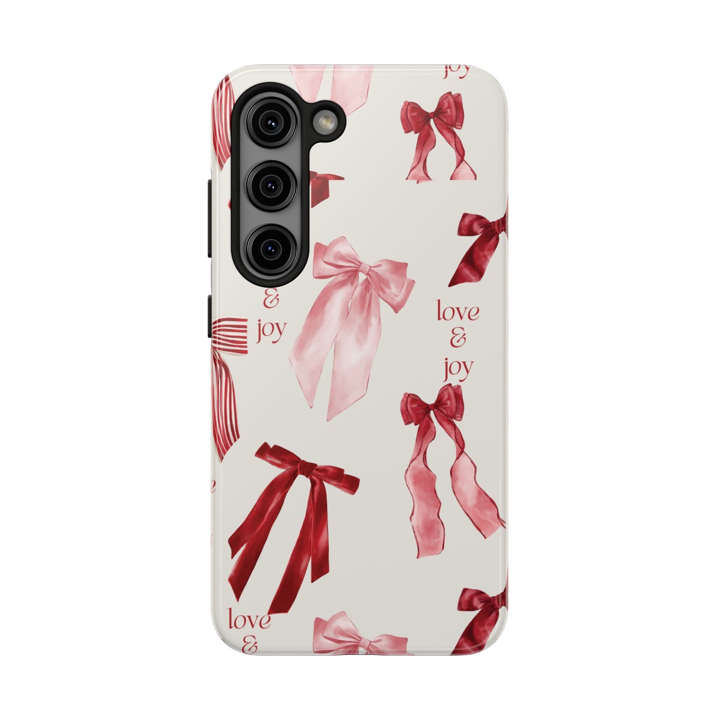 Love & Joy Phone Cases - Tough & Stylish, Holiday Gift, Floral Design, Durable Protection, Cute Accessory
