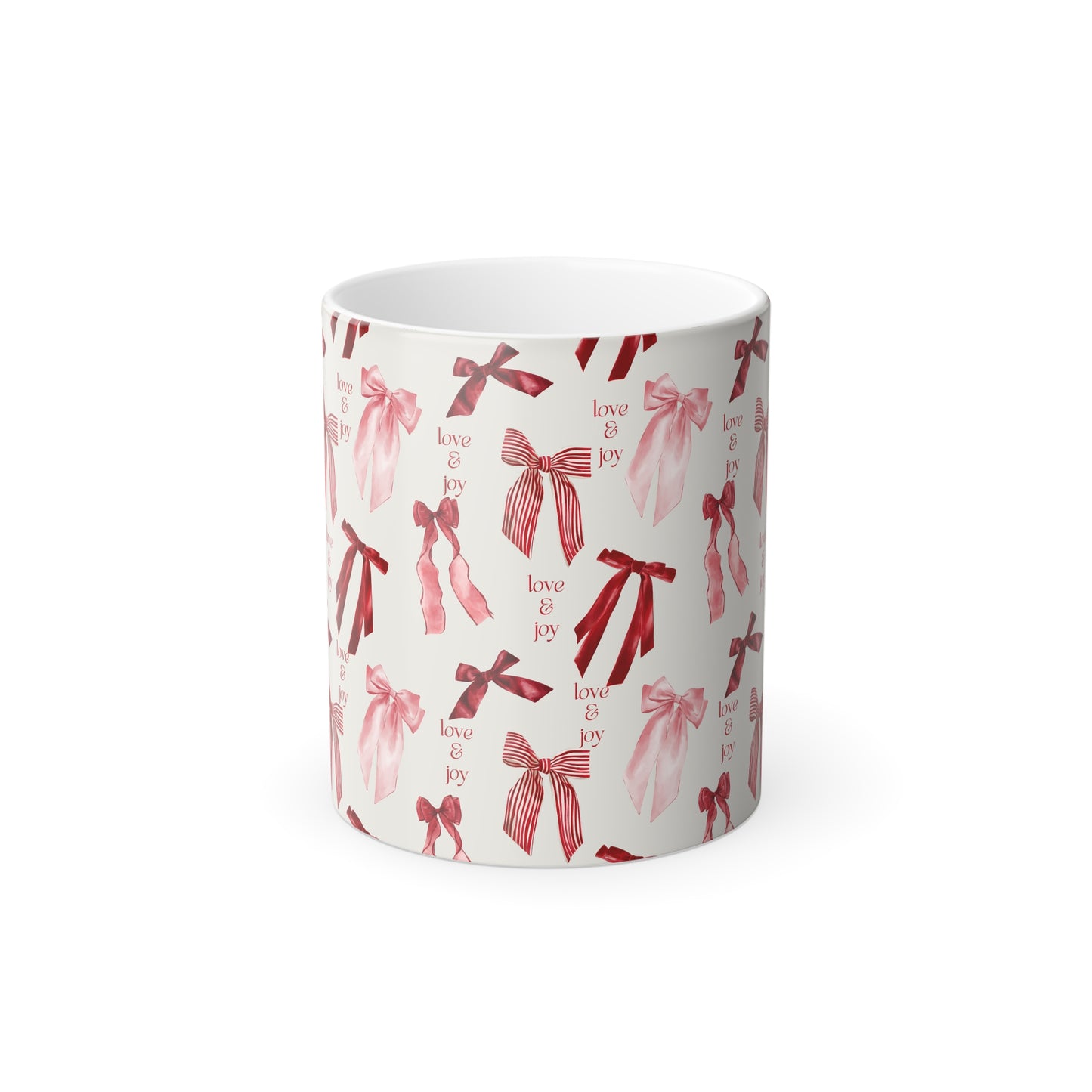 Color Changing Love & Joy Mug, Valentine's Day Gift, Inspirational Coffee Cup, Unique Present for Her, Whimsical Kitchenware