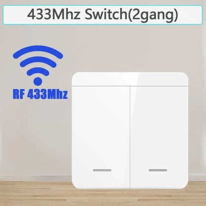 Wireless Smart Switch Light 433Mhz 1/2/3Gang 86 Wall Panel Switch with Remote Control Interruptor 10A 110V 220V for LED Lamp
