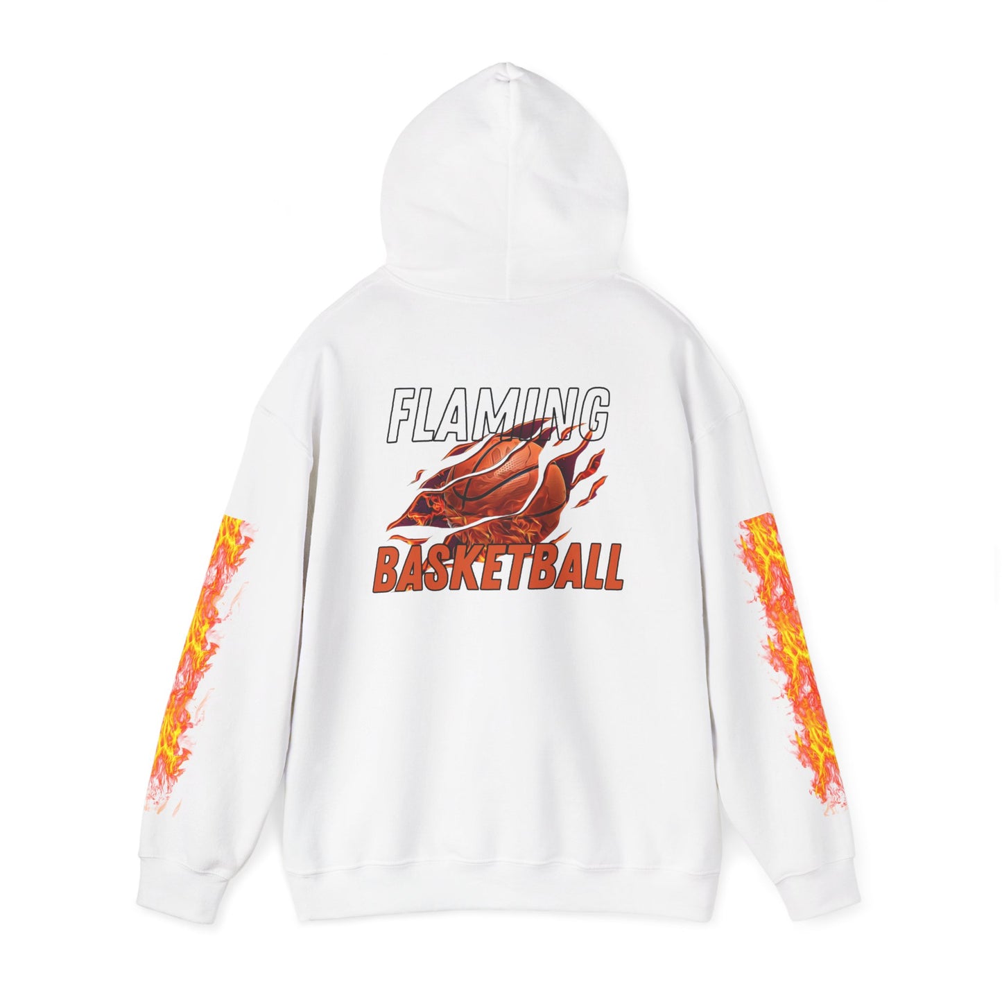 Flaming Basketball Unisex Hoodie, Cozy Sweatshirt for Game Day, Unique Sports Apparel, Gift for Basketball Lovers, Trendy Streetwear