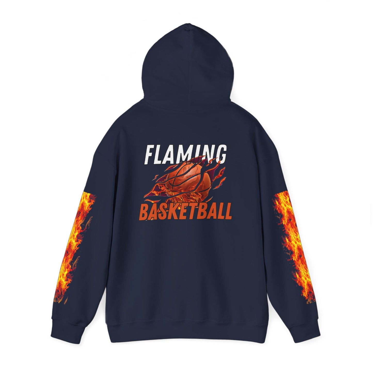 Flaming Basketball Unisex Hoodie, Cozy Sweatshirt for Game Day, Unique Sports Apparel, Gift for Basketball Lovers, Trendy Streetwear