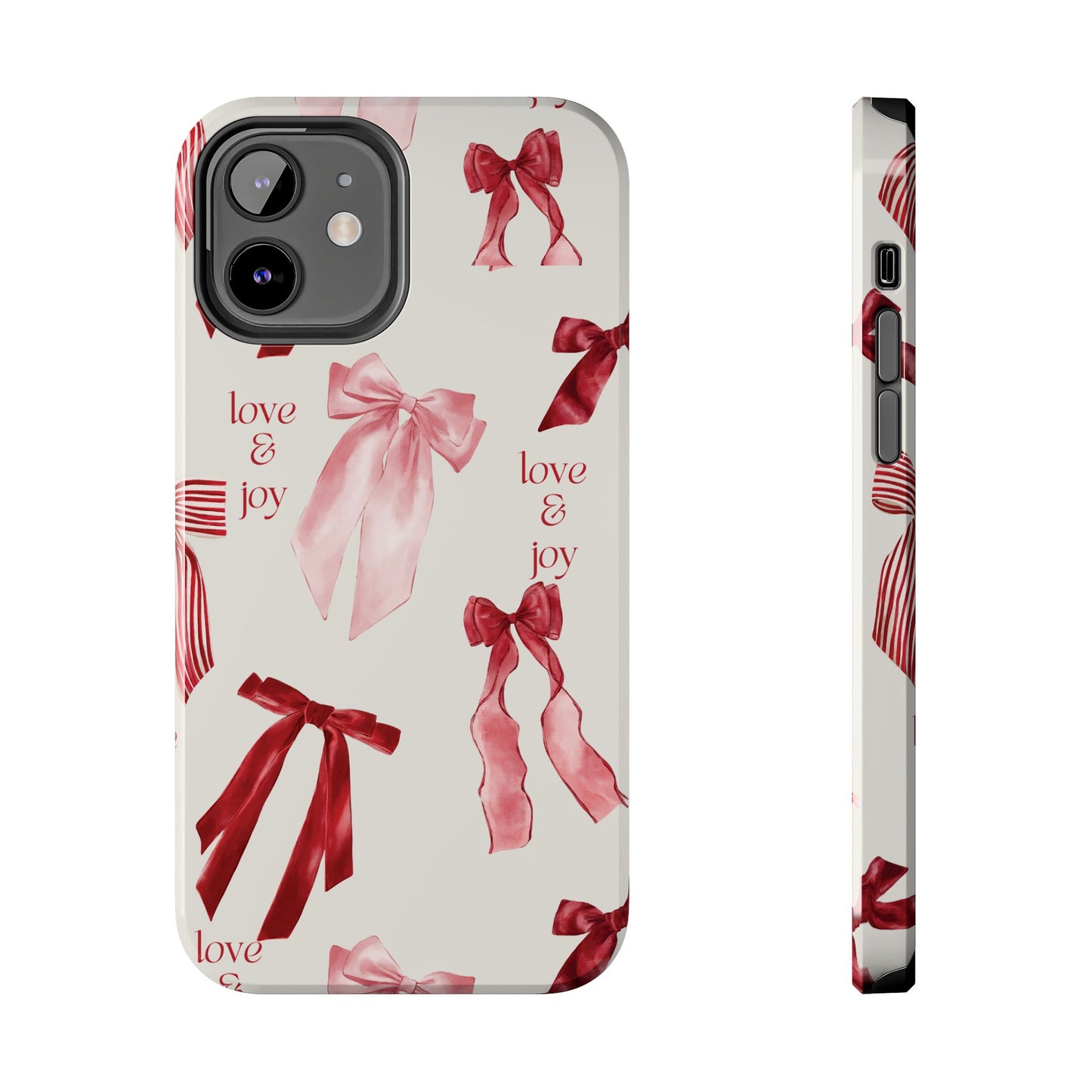 Love & Joy Phone Cases - Tough & Stylish, Holiday Gift, Floral Design, Durable Protection, Cute Accessory