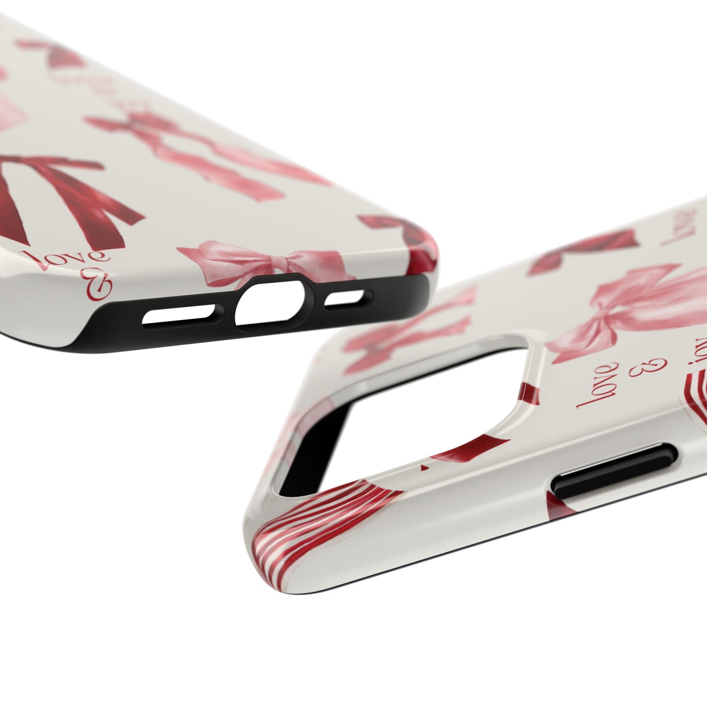 Love & Joy Phone Cases - Tough & Stylish, Holiday Gift, Floral Design, Durable Protection, Cute Accessory