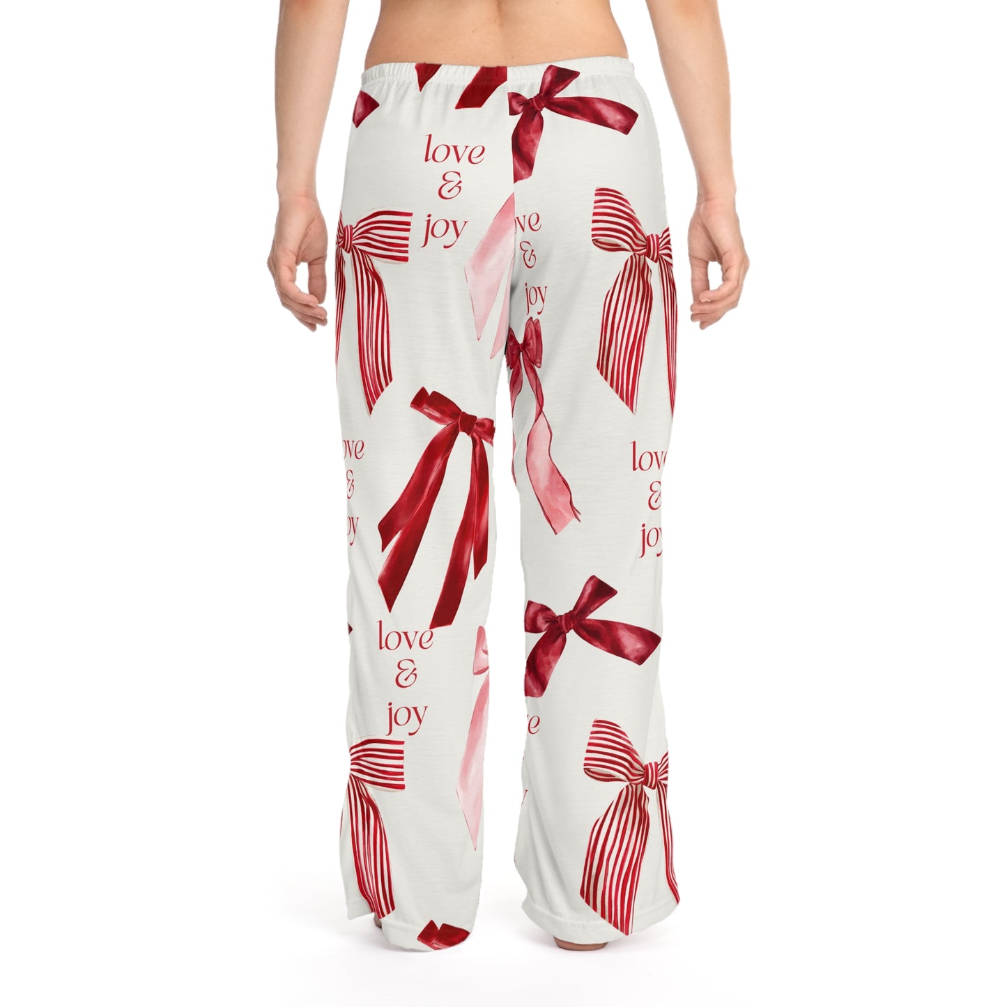Women's Holiday Pajama Pants, Cozy Sleepwear, Gift for Her, Love & Joy Design, Christmas Lounge Pants, Festive Homewear