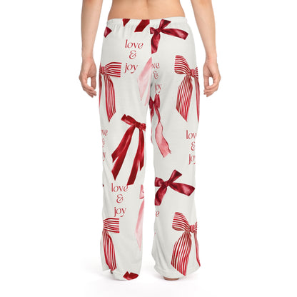 Women's Holiday Pajama Pants, Cozy Sleepwear, Gift for Her, Love & Joy Design, Christmas Lounge Pants, Festive Homewear