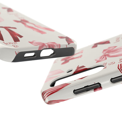 Love & Joy Phone Cases - Tough & Stylish, Holiday Gift, Floral Design, Durable Protection, Cute Accessory